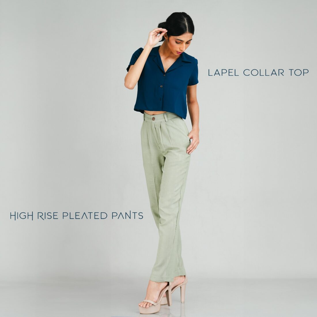 High Rise Pleated Pants - Image 2